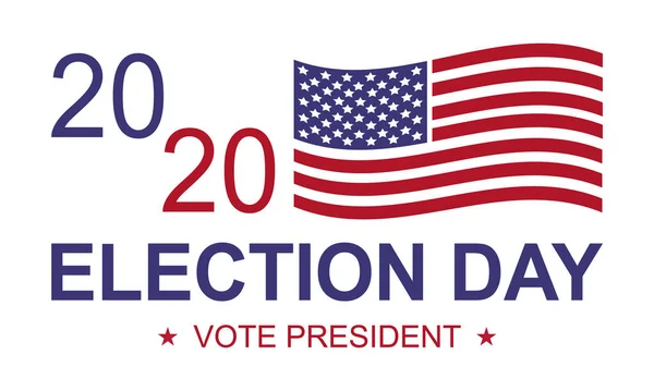Vota Sfondo Del Presidente Giorno Delle Elezioni 2020 Icona Del — Vettoriale Stock