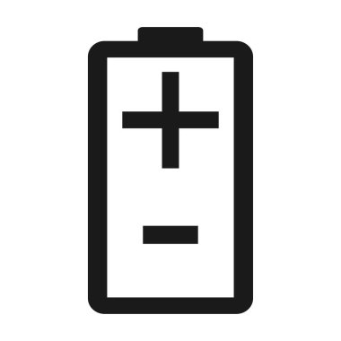 Batarya şarj gösterge simgesi. Vektör illüstrasyonu beyaz arkaplanda izole edildi .