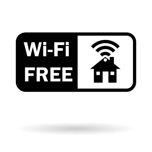 Бесплатный Интернет Веб Сигнал Wifi Теневым Вектором Мобильная Связь Белом — стоковый вектор
