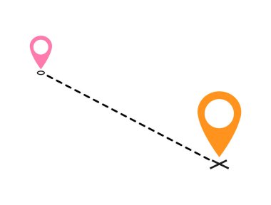 Vektör simgesi, sembol taşındı duyuru tasarım resmi beyaz arkaplan üzerinde izole, düz çizgi.