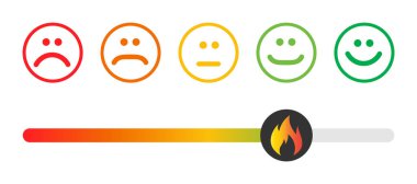 Müşteri simgesi duygu tatmin metresi beyaz arkaplanda farklı bir sembol .