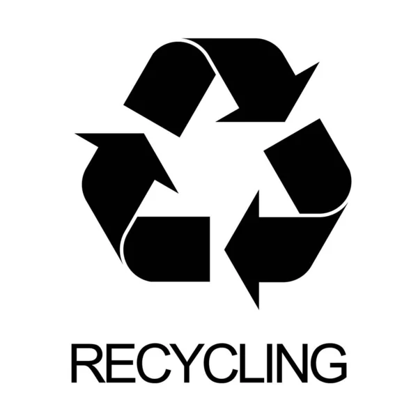 Reycle Environment Icon Eco Nature Waste Isolated White Background Garbage — стоковый вектор