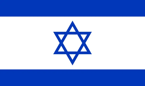 Isreal flar sembolü, ulusal coutry işareti, vektör illüstrasyonu mavi, beyaz ve David yıldızı