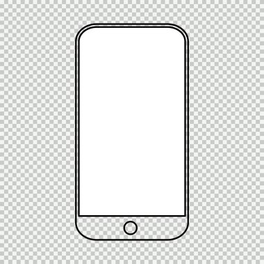 Akıllı cep telefonu modeli, akıllı telefon teknolojisi şablonu, modern boş telephnone, gerçekçi vektör çizimi .