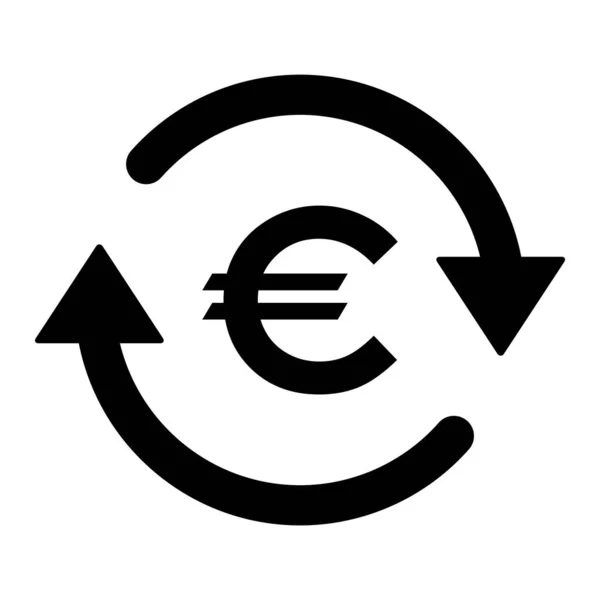 Icono Dinero Euros Signo Negocio Pago Gráfico Ilustración Vector Economía — Archivo Imágenes Vectoriales