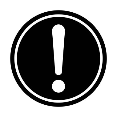 Tehlike uyarısı, beyaz arkaplanda izole edilmiş ünlem işaretli sembol vektör düz işaret simgesini uyar .