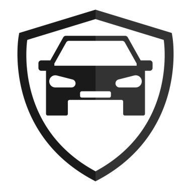 Beyaz arka planda araba simgesi izole edildi. Otomobil sembolü, vektör konsepti. Otomotiv işareti, ağ şekli