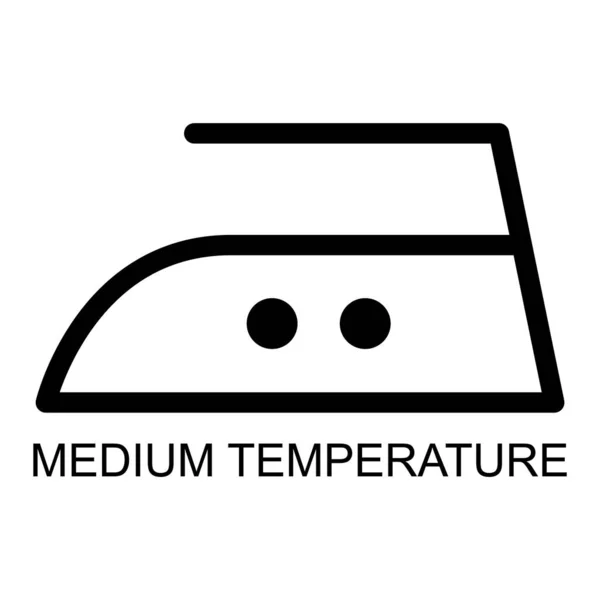 Icona Piatta Ferro Isolata Sfondo Bianco Simbolo Livello Temperatura Media — Vettoriale Stock