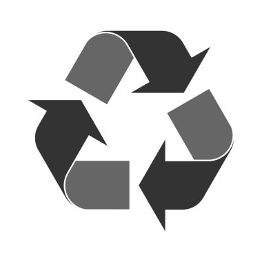 Çevre simgesini geri dönüştür, beyaz arkaplanda izole Eko doğa atığı, çöp ekoloji sistemi .