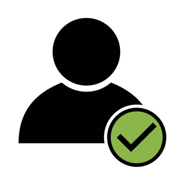 Kullanıcı avatar simgesi, sosyal kişi simgesi, iş vektör illüstrasyonu, web üyesi izole arkaplan .