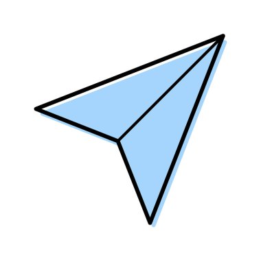 Beyaz arkaplanda izole edilmiş web simgesi gönder. Web sitesi, uygulama vs. için mesaj sembolü .