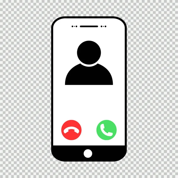 Gebruiker Oproep Pictogram Incomimg Telefoon Mockup Digitale Mobiele Platte Ontwerp — Stockvector