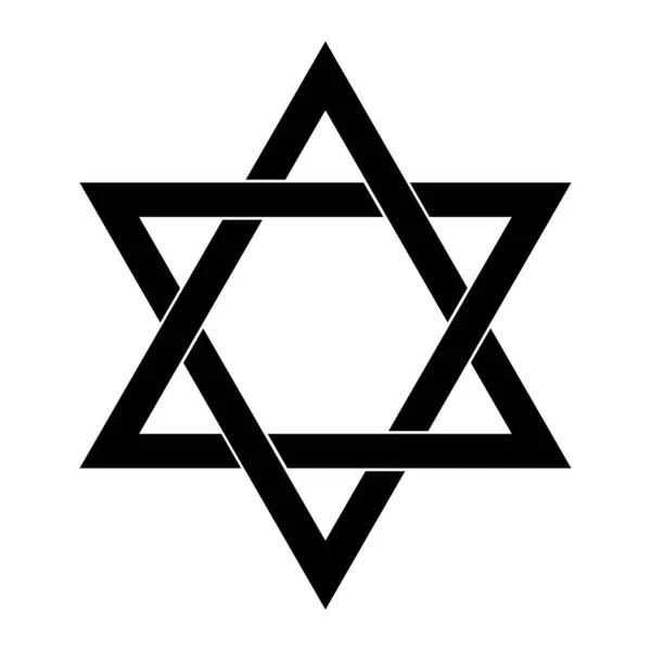 Εικονίδιο Του Δαβίδ Ισραήλ Σύμβολο Του Ιουδαϊσμού Της Θρησκείας Σύμβολο — Διανυσματικό Αρχείο