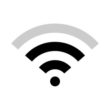 Wi-fi internet sembolü, kablosuz sinyal vektör çizimi, kablosuz mobil simge, kablosuz ağ bağlantısı yok .