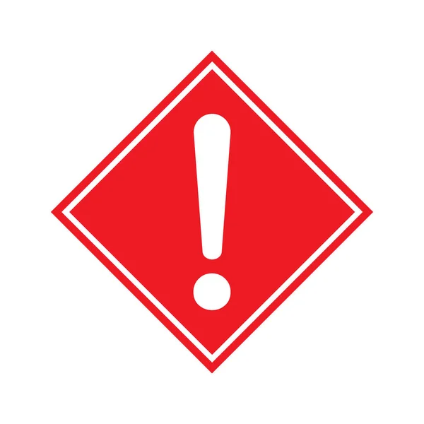 Предупреждение Опасности Предупреждение Символа Вектор Значок Плоский Знак Восклицательным Знаком — стоковый вектор