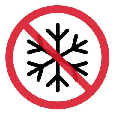 Kar ikonu, tehlikeli buz tanesi işareti, risk uyarısı vektör çizimi, dikkatli uyarı sembolü .