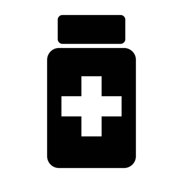薬液フラットカプセルアイコン 白い背景にベクトル記号が隔離されている 薬局イラスト — ストックベクタ