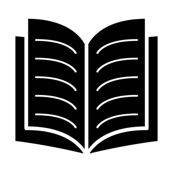 Εικονίδιο Βιβλίου Ανοιχτό Εκπαιδευτικό Εγχειρίδιο Σύμβολο Διανυσματικής Απεικόνισης Βιβλιοθήκης Σχεδιασμός — Διανυσματικό Αρχείο