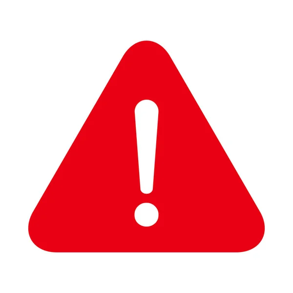 Hazard Warning Warn Symbol Vector Icon Flat Sign Symbol Exclamation — Stock Vector