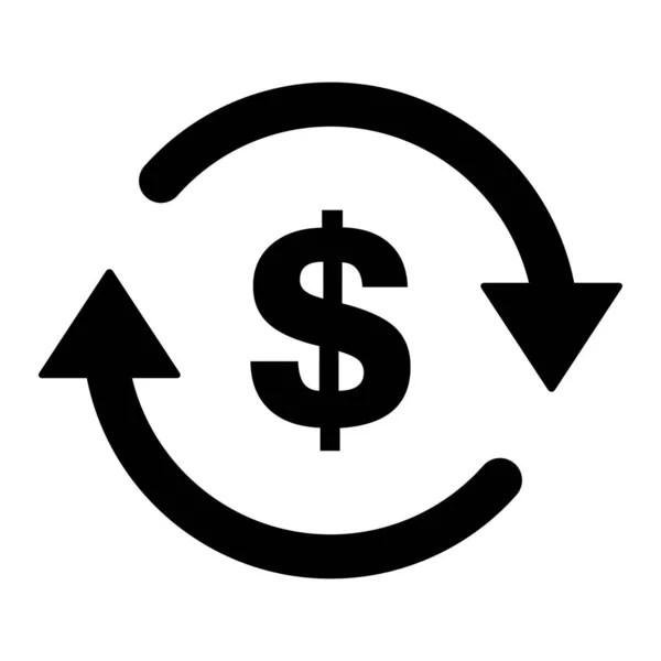 Ícone Dinheiro Dólar Sinal Gráfico Negócio Pagamento Usd Ilustração Vetor — Vetor de Stock
