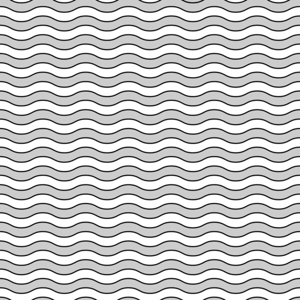 Seamless pattern wavy line vector illustration, horizontal texture wave simple background. Modern decorative element .