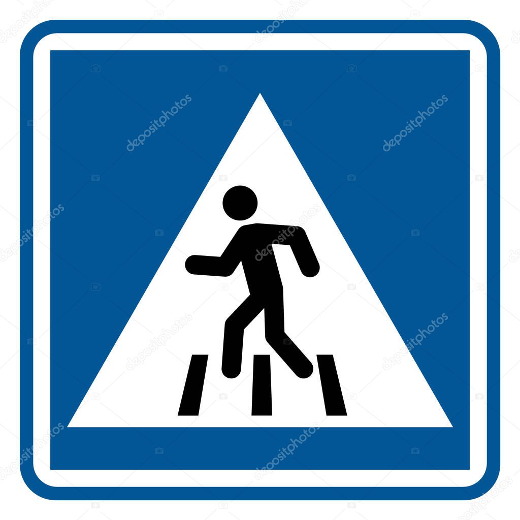 No walk icon access for pedestrians prohibition sign, vector illustration. No pedestrian sign .
