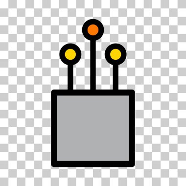 Optik kablo simgesi, teknoloji bilgisi kablo ağı, dijital internet vektör illüstrasyonu .