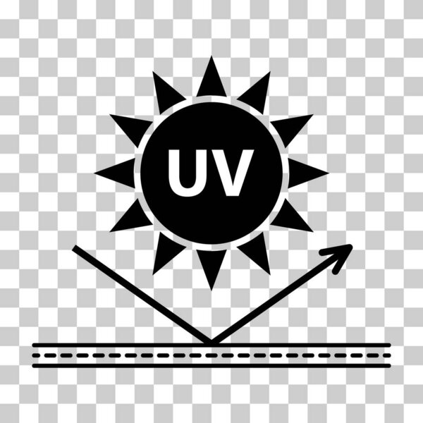 Sun protection factor icon, uv radiation block symbol, sun protect skin vector illustration .