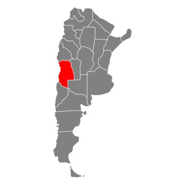 Arjantin haritası sembolü Mendoza, seyahat web simgesi çizimi .