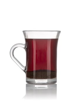 Beyaz arka plan üzerinde izole kahvaltı çay