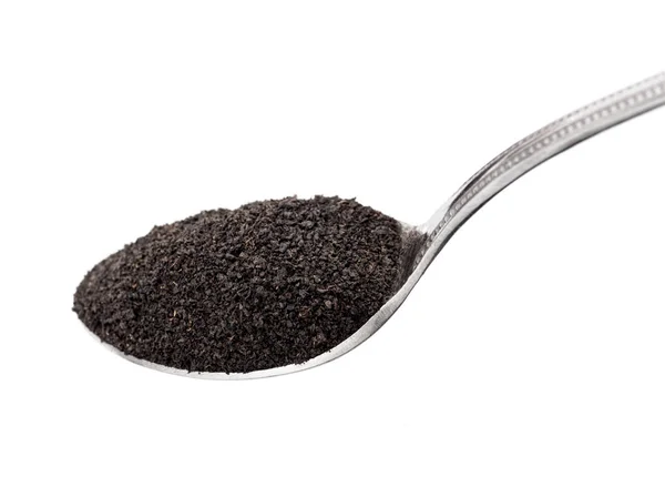 Full Spoon Tea Isolated White Background — Stock Photo, Image
