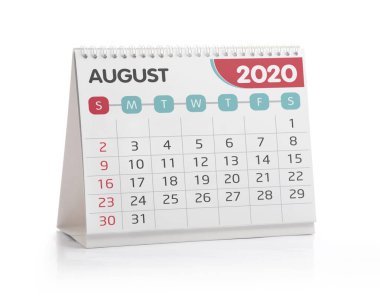 Ağustos 2020 Masaüstü Takvimi