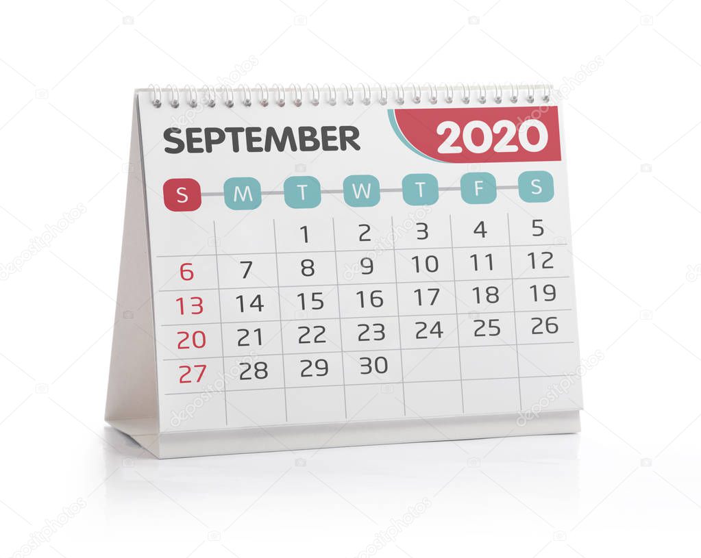 Septemper  2020 Desktop Calendar
