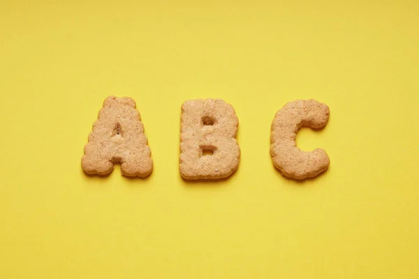 ABC soubor cookie nebo sušenku dopisy — Stock fotografie