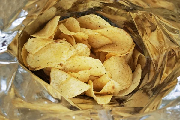 patates cipsi veya paket cips çanta