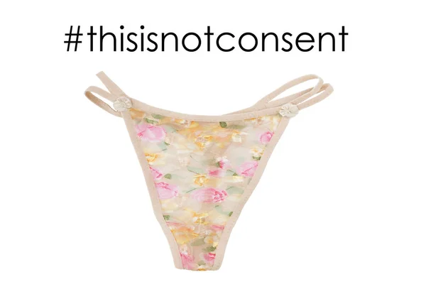 Isto não é consentimento, não é consentimento. — Fotografia de Stock