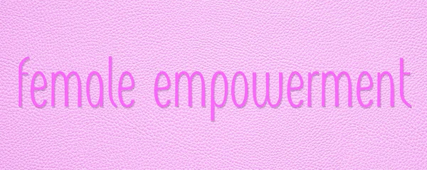Feminino ou mulheres empoderamento bandeira rosa — Fotografia de Stock