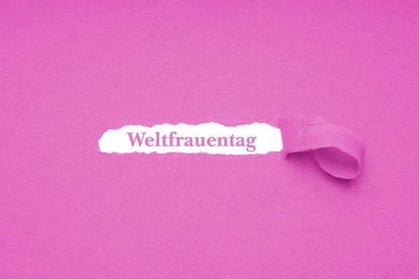 Weltfrauentag は、世界女性の日のドイツ語 — ストック写真