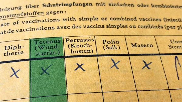 Certificado internacional alemán de vacunación —  Fotos de Stock