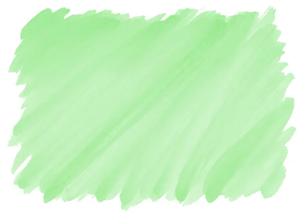 Fond vert aquarelle avec motif brushstroke — Photo