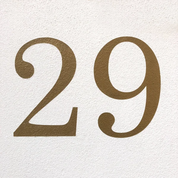Číslo dvacet devět v arabských číslicích - dům číslo 29 — Stock fotografie