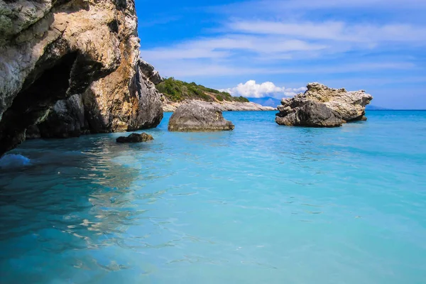 Xigia beach, kükürt springs, Zakynthos Adası