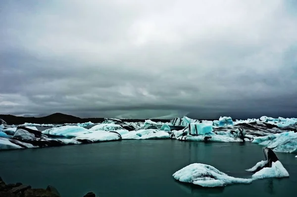 Lac Jokulsalron Avec Icebergs Flottants Islande — Photo