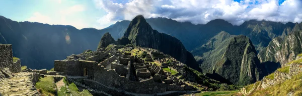 马丘比丘秘鲁 一座古老山脉的全景图 — 图库照片