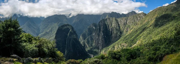 马丘比丘秘鲁 山景全景 — 图库照片