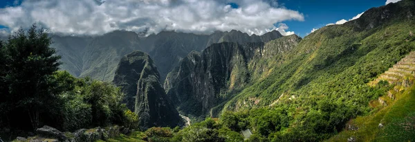 马丘比丘秘鲁 山景全景 — 图库照片