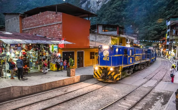 Aguas Calientes Cuzco Pérou 2017 Gare Aguas Calientes Pied Montagne — Photo