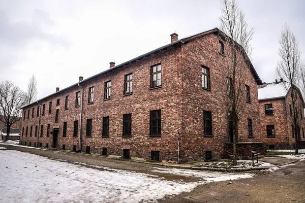 Oswiecim Polonia 2018 Cuarteles Ladrillo Casas Bloques Del Museo Del —  Fotos de Stock