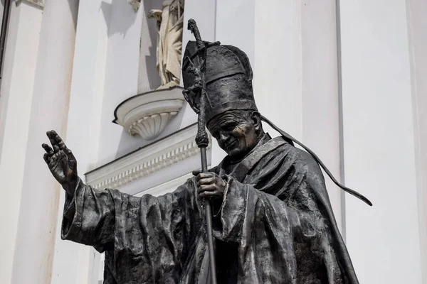 Вадовице Польша Июля 2018 Года Памятник Иоанну Павлу Второму Папе — стоковое фото
