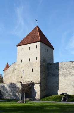Kız Kulesi, Ortaçağ şehir duvarının savunmasının Tallinn, Estonya